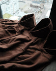 Organic dark brown hoodie