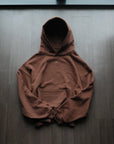 Streetwear thick dark brown hoodie